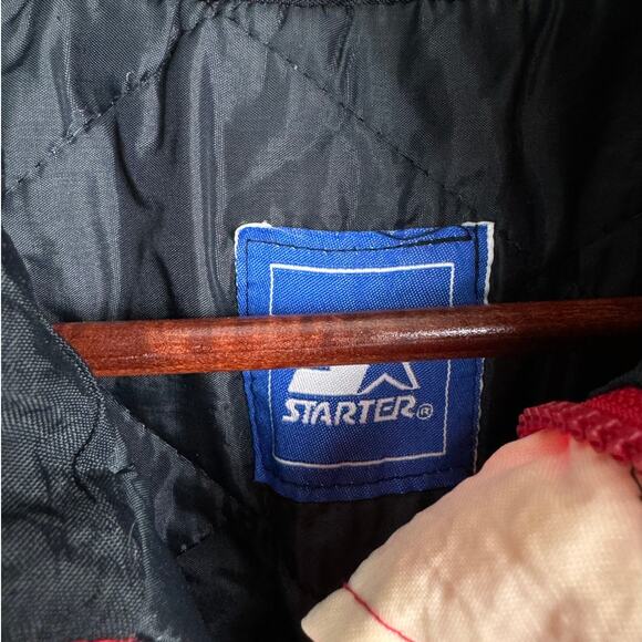 VTG 90s Detroit Red Wings Starter Jacket Mens Sz XL Red NHL Hockey Puffer Sports - Picture 6 of 10